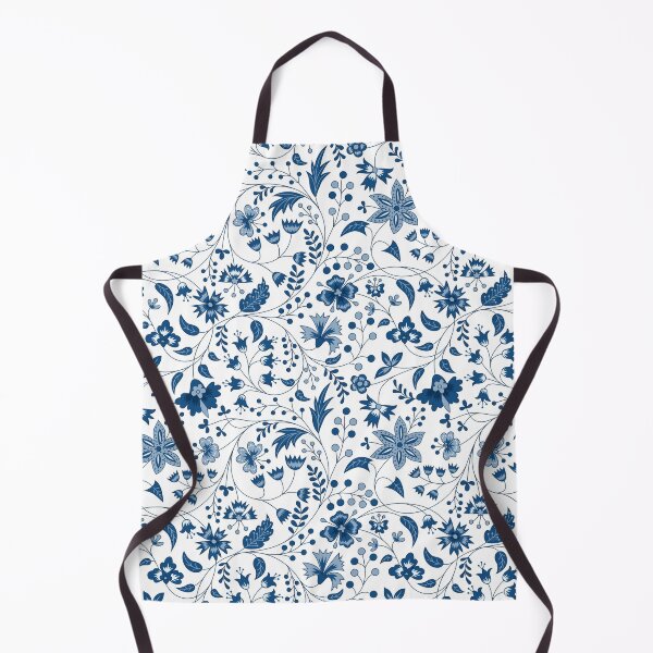 Item preview, blue floral pattern designed and sold by pyro gay.