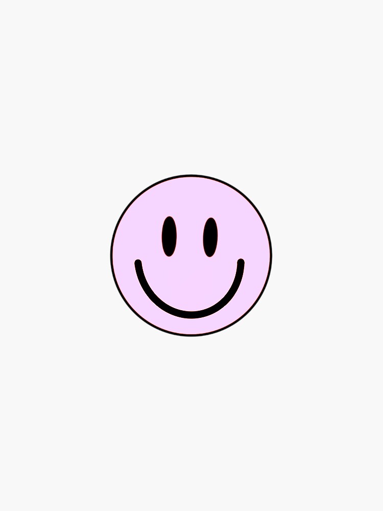 Purple Smiley Face Sticker For Sale By Nataliegkim Redbubble