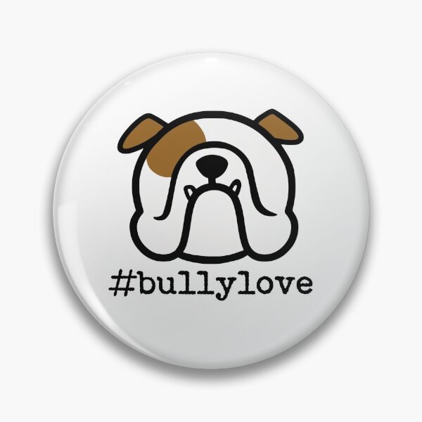 Item preview, #BULLYLOVE - show off your Bulldog love - perfect Bully sticker - English Bulldog by Smooshface United designed and sold by smooshfaceutd.
