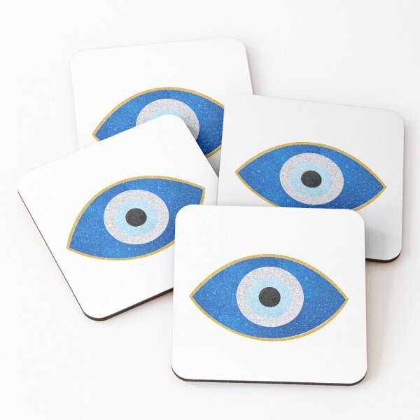 Item preview, GOLD GLITTER EVIL EYE designed and sold by Glossypop.