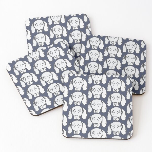 Item preview, Weimaraner face - sweet Weimaraner puppy in gray and blue - Weimaraner gifts designed and sold by smooshfaceutd.