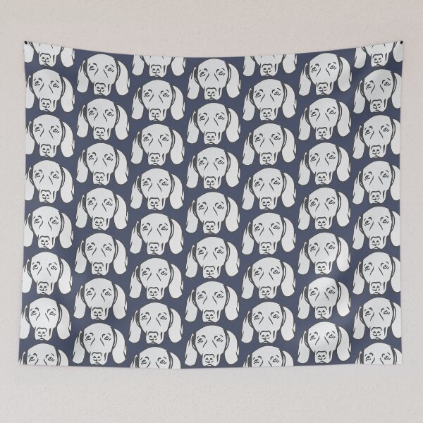 Item preview, Weimaraner face - sweet Weimaraner puppy in gray and blue - Weimaraner gifts designed and sold by smooshfaceutd.