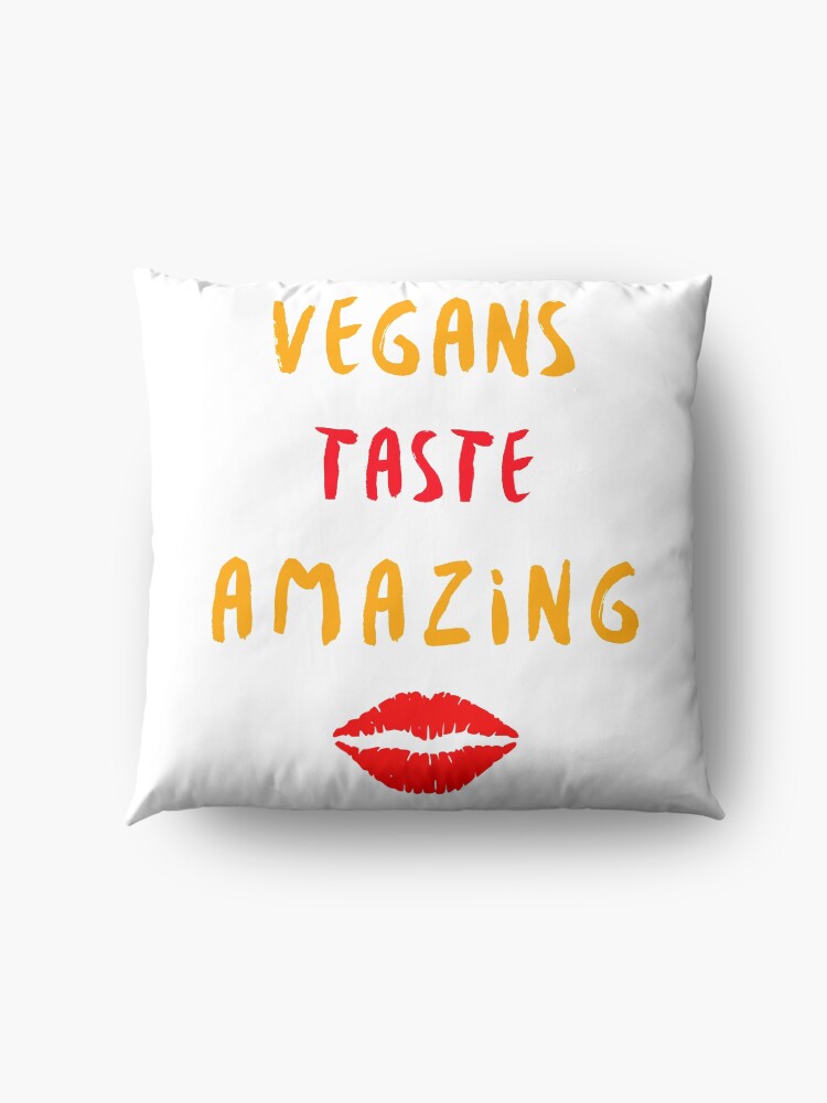 Alternate view of Vegans Taste Amazing with Lips Floor Pillow