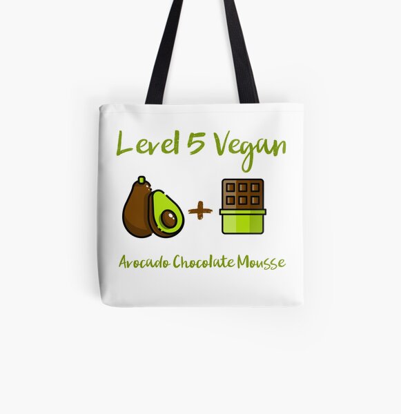 Level 5 Vegan - Avocado Chocolate Mousse All Over Print Tote Bag
