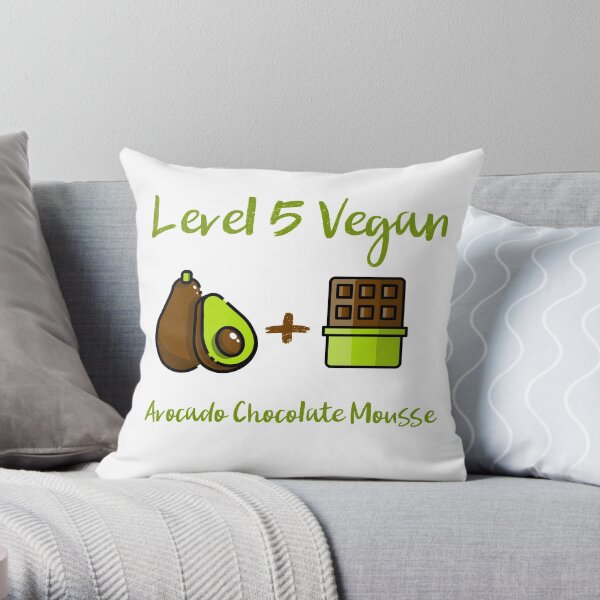 Level 5 Vegan - Avocado Chocolate Mousse Throw Pillow