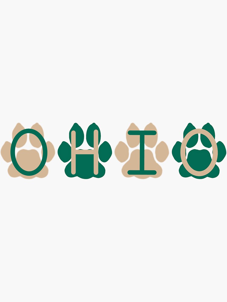 "Ohio University Bobcat Paw Print" Sticker for Sale by Jenncall | Redbubble