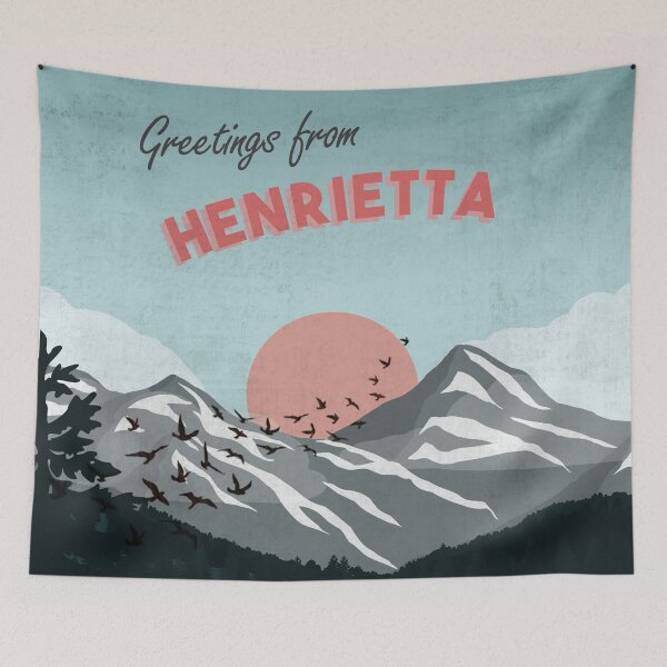 Item preview, Greetings from Henrietta Postcard Art designed and sold by hbailey-design.