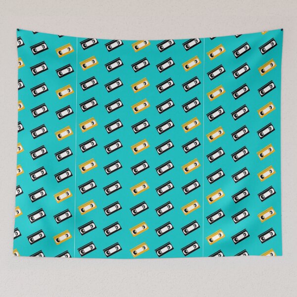 Item preview, VHS Cassette Tapes Collection Orange Tapes Teal designed and sold by AbbysRadArt.