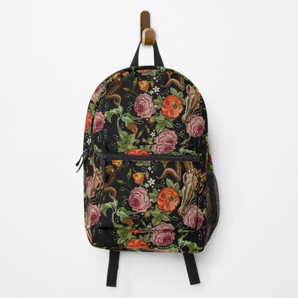 Item preview, Embroidery bull skull and roses designed and sold by matrioshka.