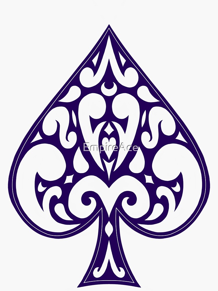 "Ace of Spades in Purple (Center)" Sticker for Sale by EmpireAce