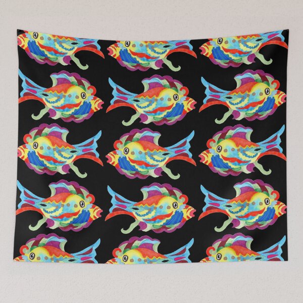 Item preview, Watercolor Fish Black designed and sold by Sharon Schwalbe.