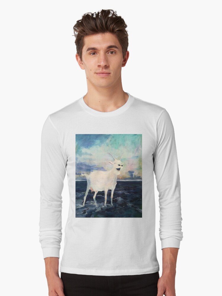 Thumbnail 1 von 5, Langarmshirt, Eine fröhliche Ziege auf hoher See designt und verkauft von LillianBerthel.