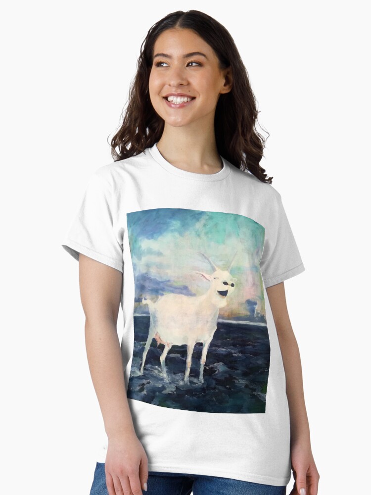 Thumbnail 2 von 7, Classic T-Shirt, Eine fröhliche Ziege auf hoher See designt und verkauft von LillianBerthel.