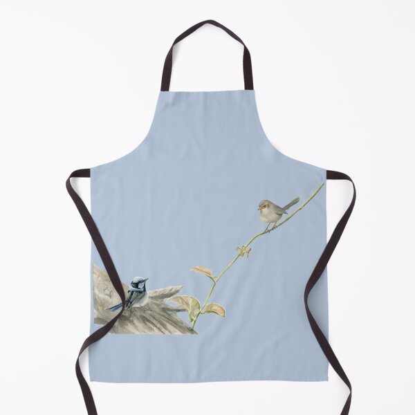 Item preview, Superb Fairy Wrens, Wrens on a Vine 2 (blue background colour) designed and sold by RachaelCurryArt.