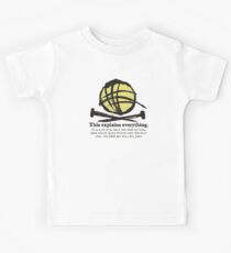 Funny knitting needles ball of yarn jargon Kids Tee