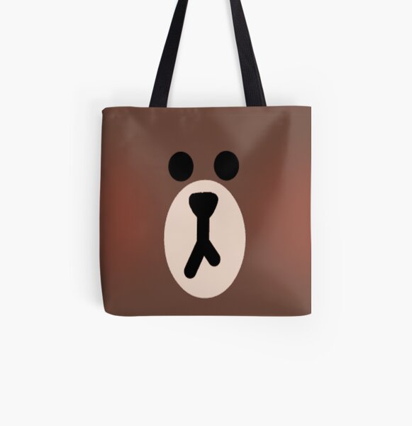 Cara marrón Bolsa estampada de tela