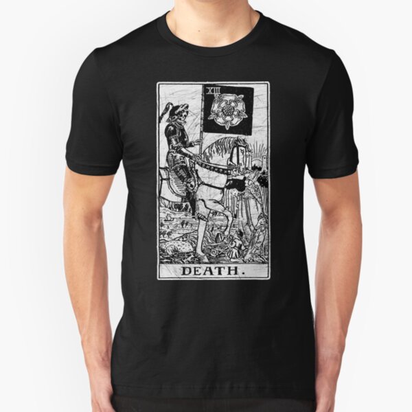 Death Tarot Card - Major Arcana - fortune telling - occult Slim Fit T-Shirt