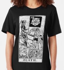 Death Tarot Card - Major Arcana - fortune telling - occult Slim Fit T-Shirt