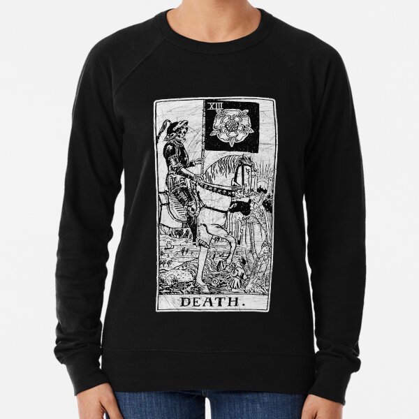 Death Tarot Card - Major Arcana - fortune telling - occult Lightweight Sweatshirt