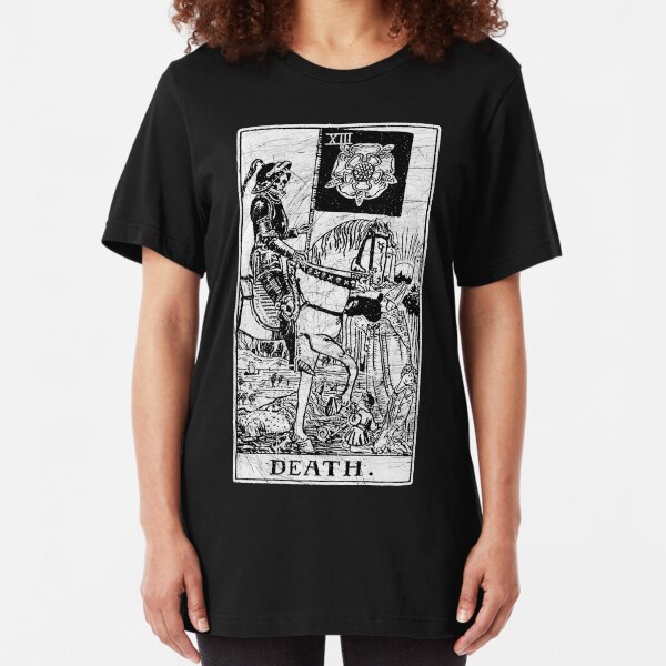 Death Tarot Card - Major Arcana - fortune telling - occult Slim Fit T-Shirt