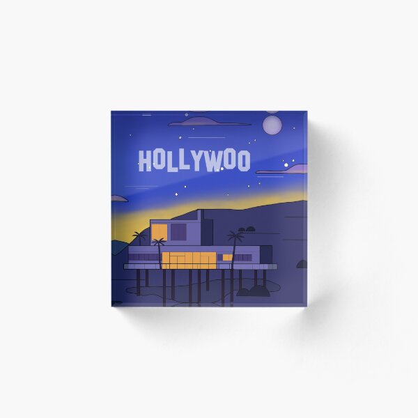 Hollywoo House Landscape Acrylic Block