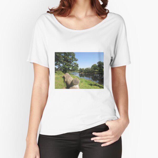Merch #97 -- Stream Between Trees - Shot 6 (Hadrian's Wall) Relaxed Fit T-Shirt