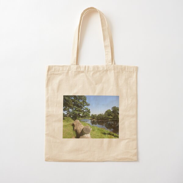 Merch #97 -- Stream Between Trees - Shot 6 (Hadrian's Wall) Cotton Tote Bag