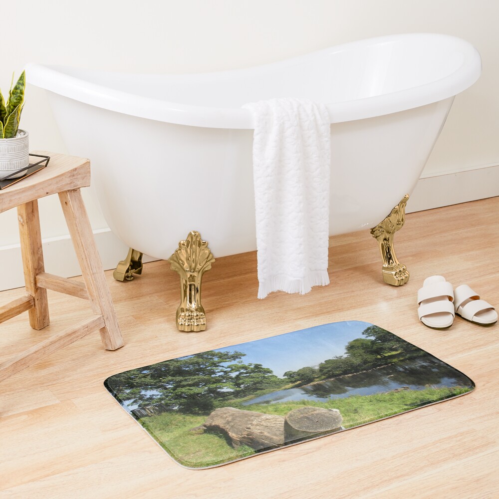 Merch #97 -- Stream Between Trees - Shot 6 (Hadrian's Wall) Bath Mat