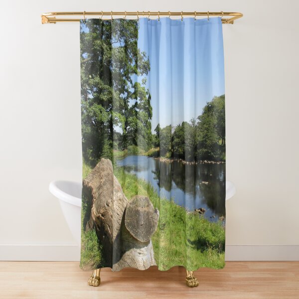 Merch #97 -- Stream Between Trees - Shot 6 (Hadrian's Wall) Shower Curtain