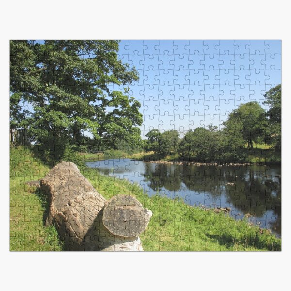 Merch #97 -- Stream Between Trees - Shot 6 (Hadrian's Wall) Jigsaw Puzzle