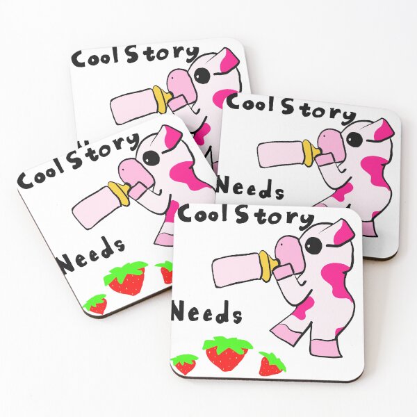 Item preview, Strawberry Cow Cartoon designed and sold by Hungrydots.