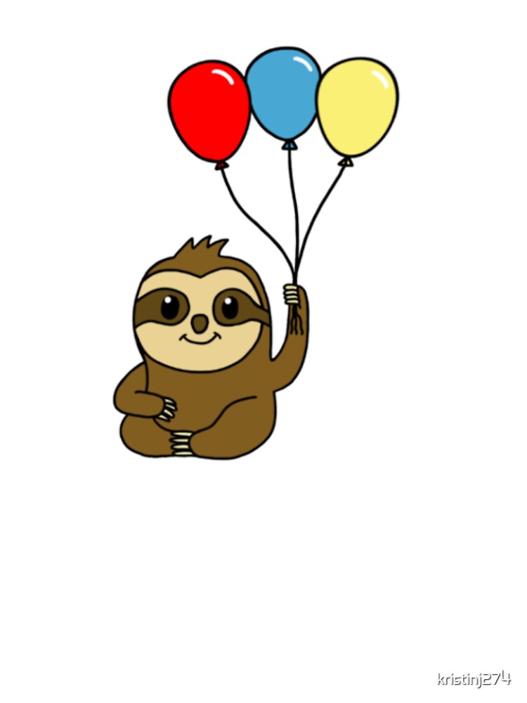 Sloth Holding Balloons | Baby One-Piece