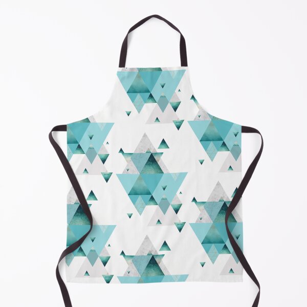 Item preview, Geometric Triangles in teal, aqua and rose gold designed and sold by UrbanEpiphany.