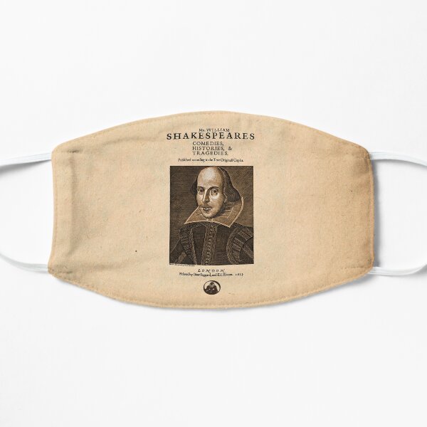 Shakespeare First Folio Front Piece Flat Mask
