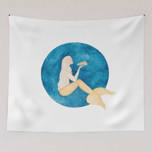 Item preview, Cuttlefish Mermaid - Mermay 2019 - Mermaid Watercolour designed and sold by Art by Kathleen Stuart.