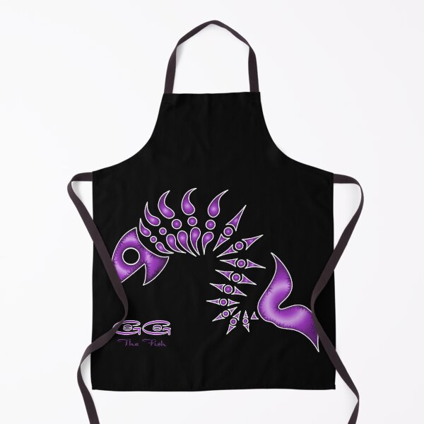 Item preview, GoGo The Fish - Ultraviolet on Black with White Outline [Sml] by Amanda M Lucas designed and sold by Amanda Lucas.