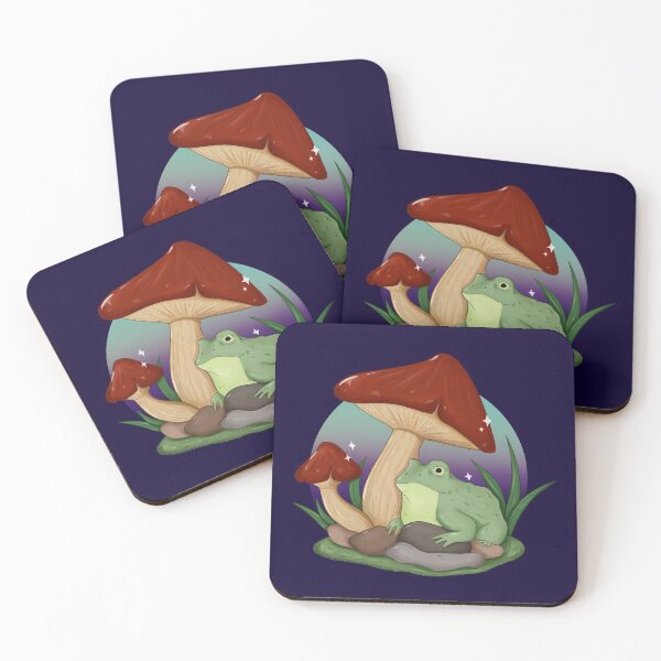 Item preview, Frog 'n Mushrooms designed and sold by Iris Zepezauer.