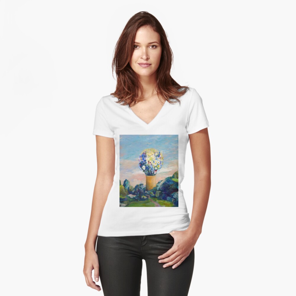 Artikel-Vorschau von Tailliertes T-Shirt mit V-Ausschnitt, designt und verkauft von LillianBerthel.