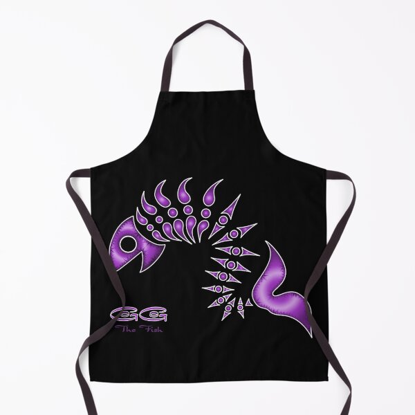 Item preview, GoGo The Fish - Ultraviolet on Black with White Outline by Amanda M Lucas designed and sold by Amanda Lucas.