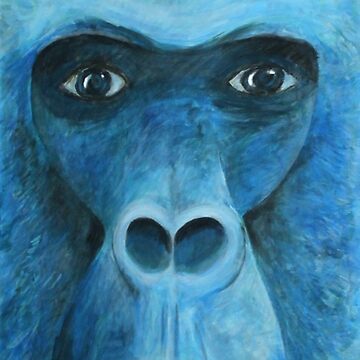 Vorschaubild zum Design Der große blaue Gorilla beobachtet dich. von Lillian Berthel