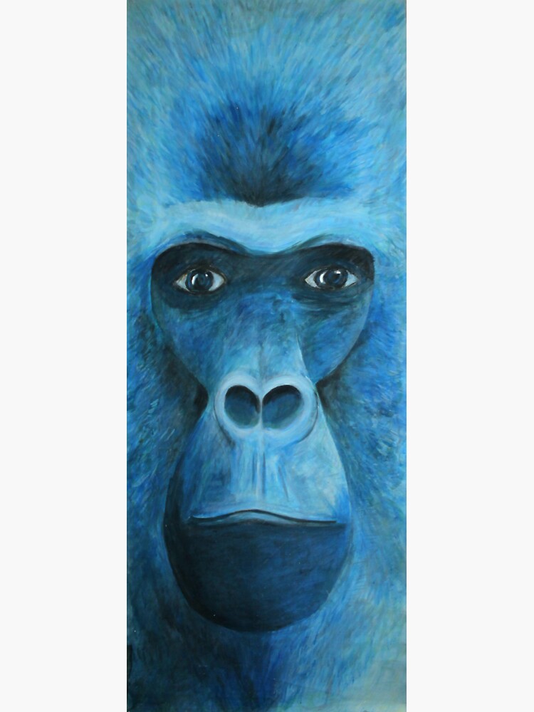 Thumbnail 3 von 3, Sticker, Der große blaue Gorilla beobachtet dich. designt und verkauft von LillianBerthel.