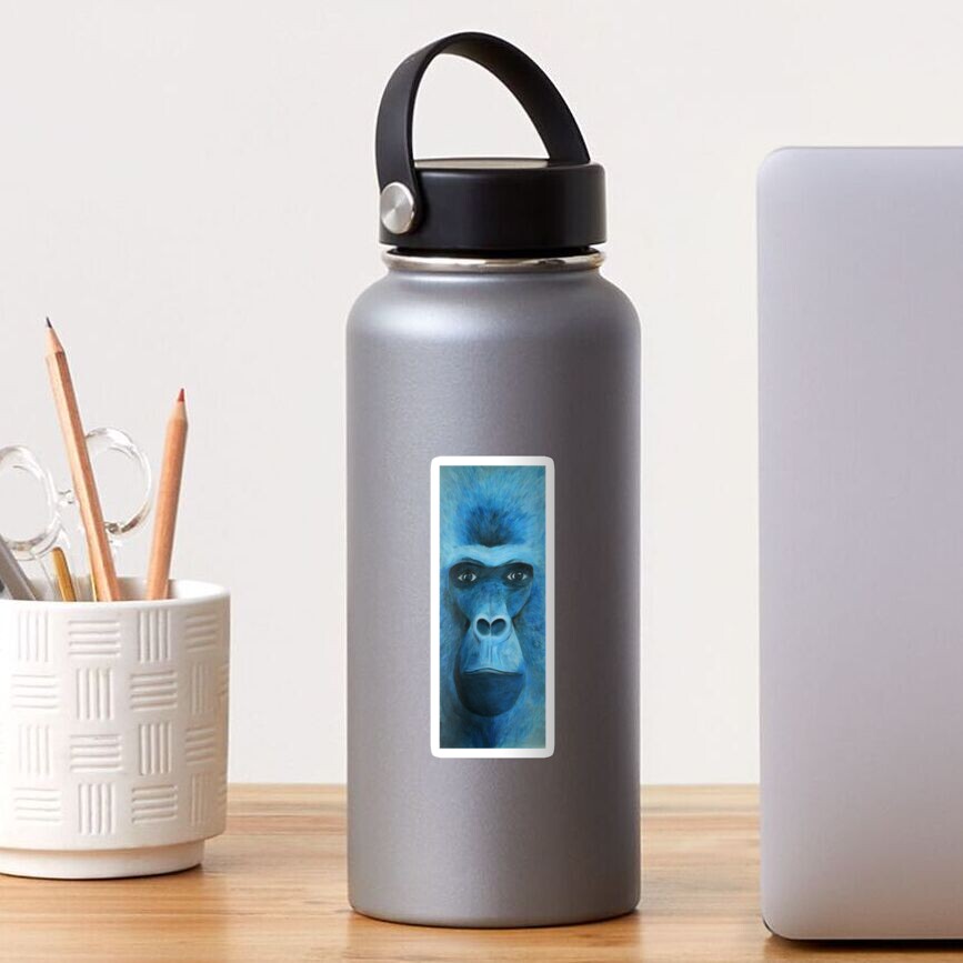 Der große blaue Gorilla beobachtet dich. Sticker