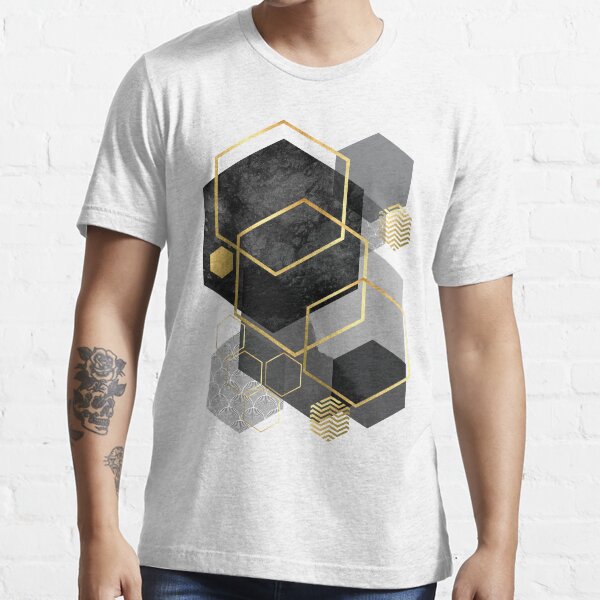 Black And Gold Geometric T Shirt For Sale By Urbanepiphany