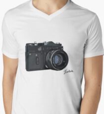Classic Russian camera Men's V-Neck T-Shirt