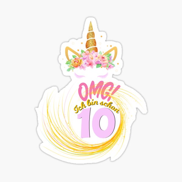 Unicorn 10th Birthday Stickers for Sale