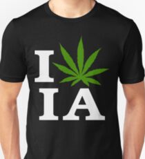 I Love Iowa Marijuana Cannabis Weed T-Shirt Unisex T-Shirt