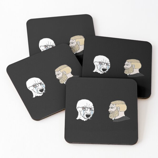 Item preview, Soyboy versus Chad Wojak Meme  designed and sold by Cash Bruce.