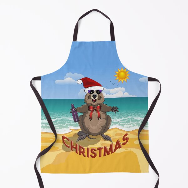 Item preview, Australian Christmas! Quokka in a Santa Hat on the Beach by Amanda M Lucas designed and sold by Amanda Lucas.