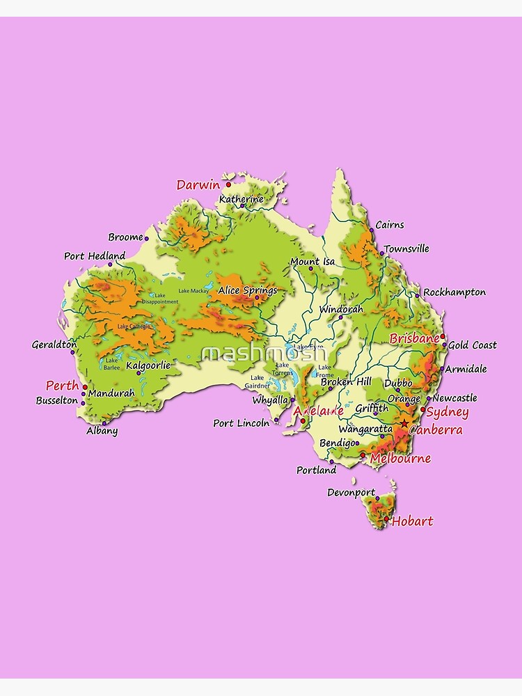 Top 87+ About Topographical Map Of Australia Hot - NEC