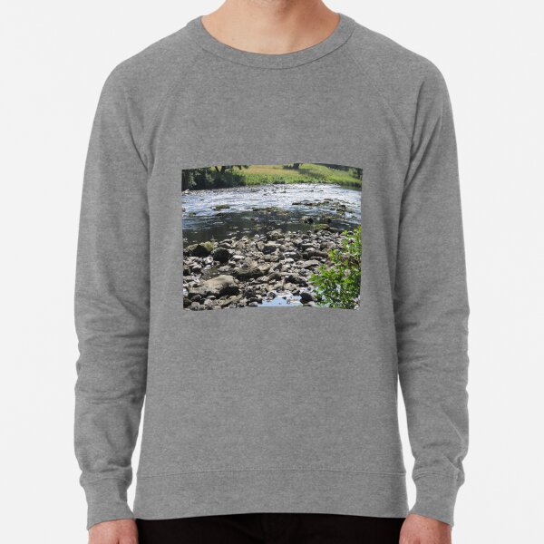 Merch #98 -- Stream Stones - Shot 1 (Hadrian's Wall) Lightweight Sweatshirt